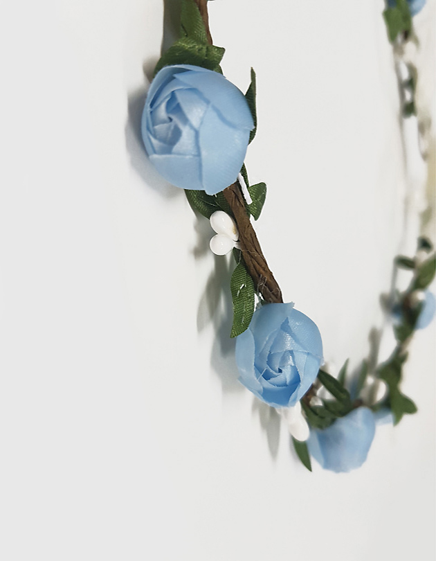 Rosa Floral Crown in Blue